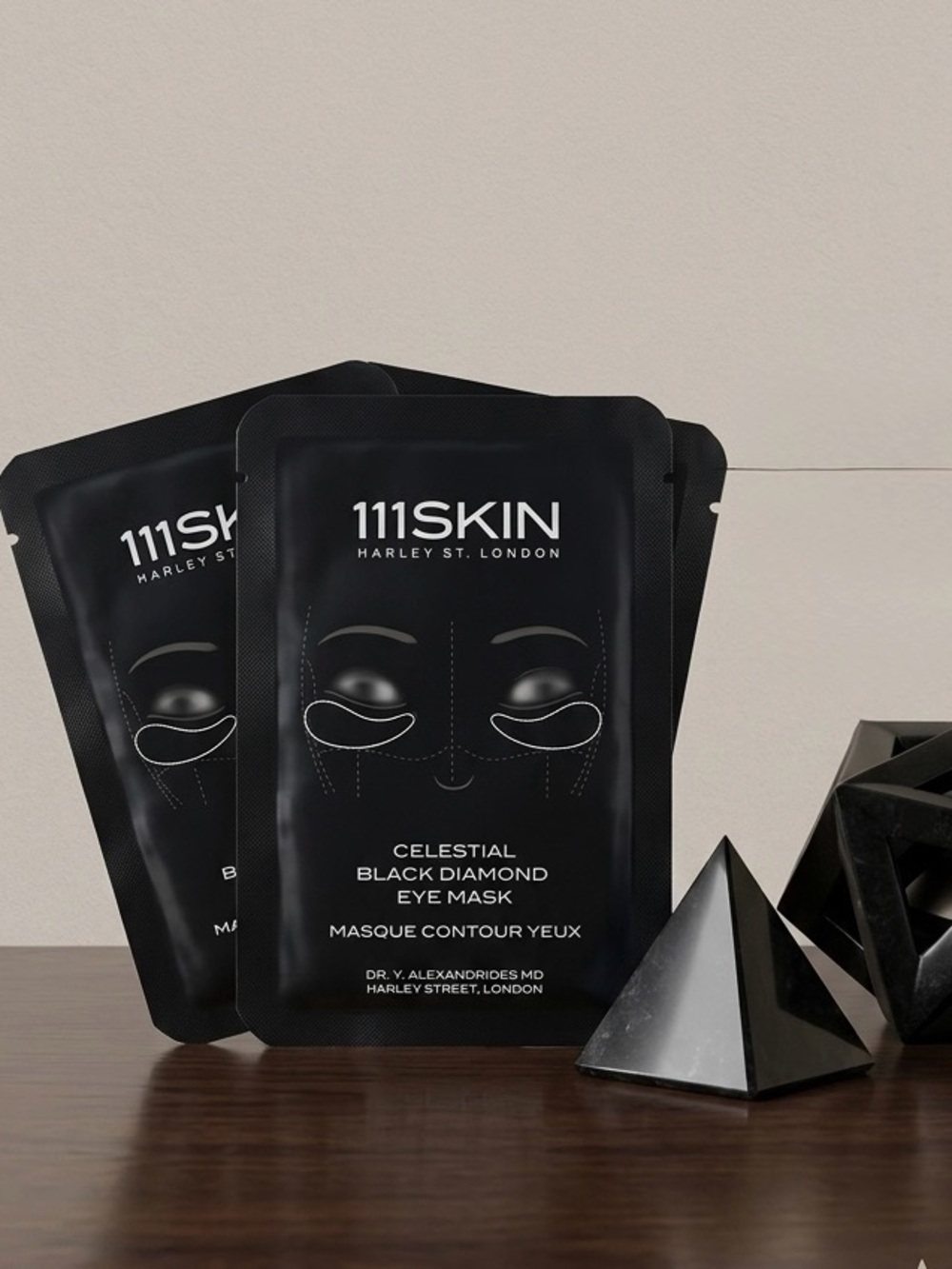 3 111SKIN Celestial Black Diamond Eye Masks Black